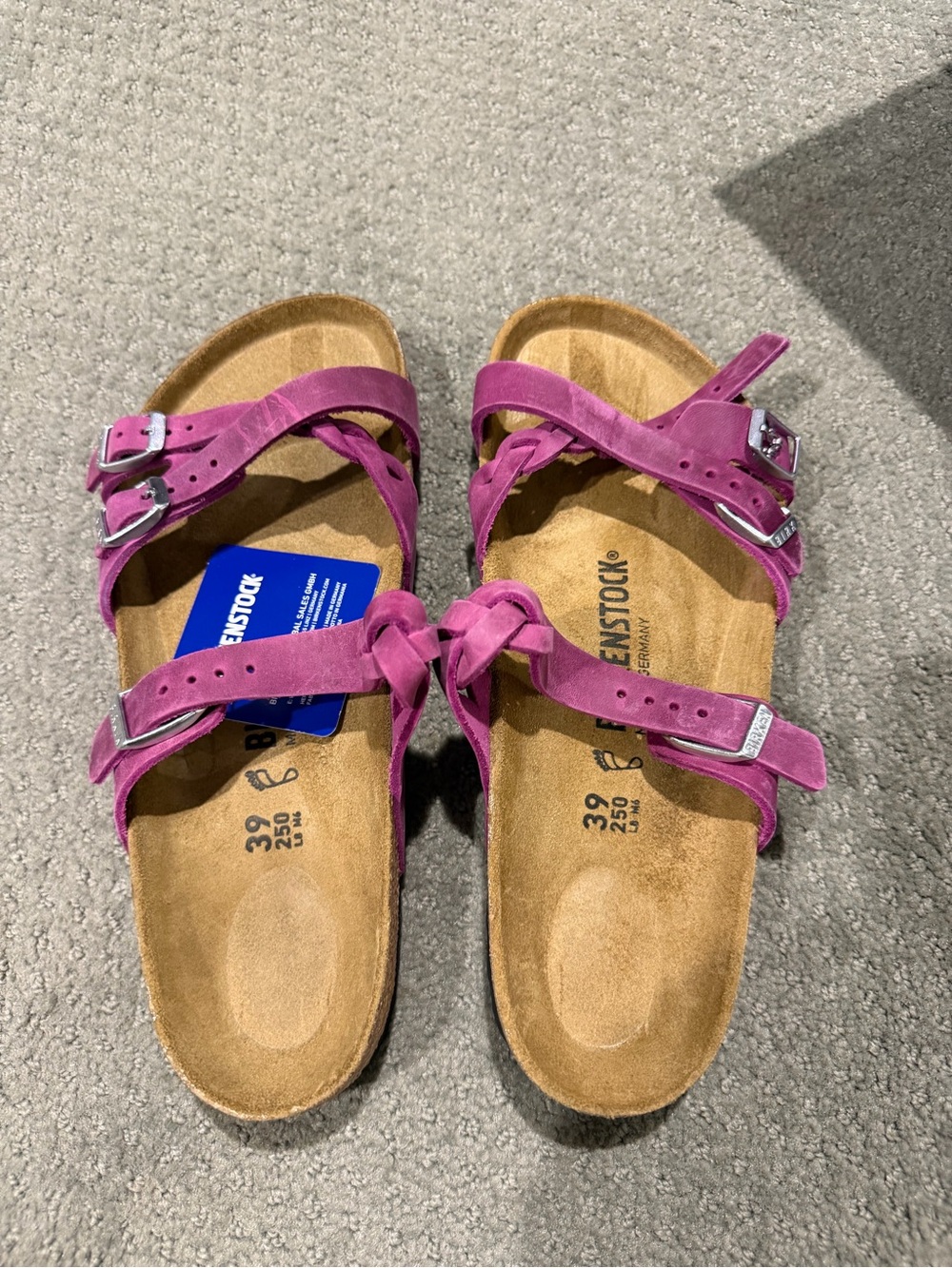 Birkenstock Women's Franca Braided Suede Strappy Sandals - Size 39 / US 8-8.5 - Picture 6 of 7